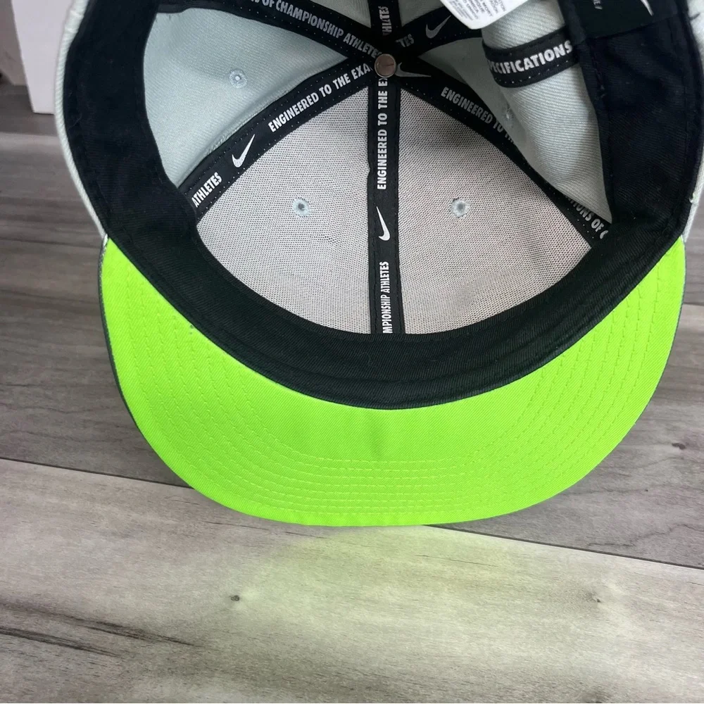Nike True LeBron James King Crown SnapBack Hat Gray Volt‎ ‘14 Signature Cap